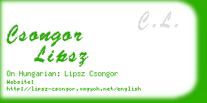 csongor lipsz business card